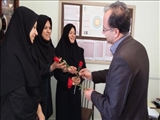 حضور رییس دانشکده در محل کار بانوان شاغل در ستاد دانشکده جهت تبریک روز زن