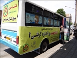 حضور دو مینی بوس سیار کنترل فشار خون در نقاط مختلف شهرستان مراغه