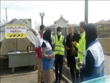 کمپ اطلاع رسانی و کنترل بیماری کرونا در ورودی شهر مستقر شد 