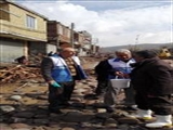 حضور تیمهای بهداشتی در روستاهای سیل زده شهرستان مراغه و امداد رسانی به آسیب دیدگان 